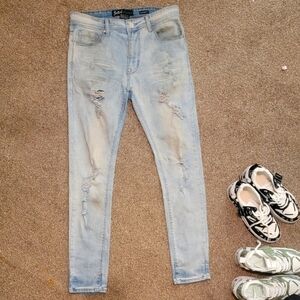 Light Blue Distressed Women's Jeans